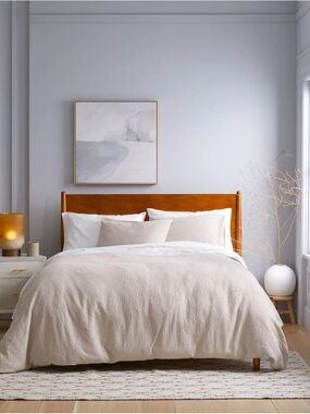 SOLD New Quince Organic Luxe Honeycomb Duvet Cover Set Twin - Sand MSRP $99.90